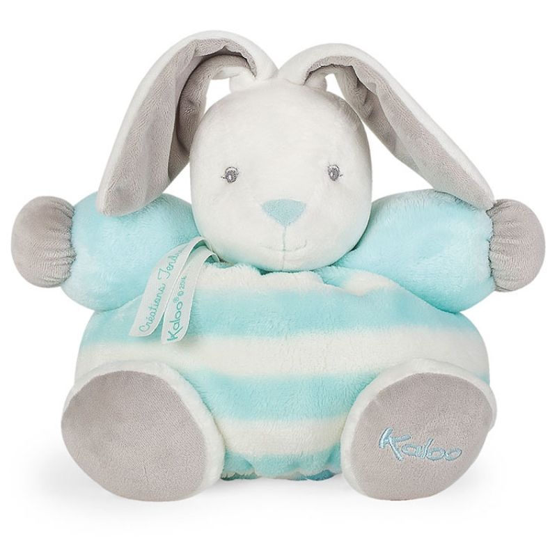  bébé pastel peluche lapin blanc bleu rayé 25 cm 